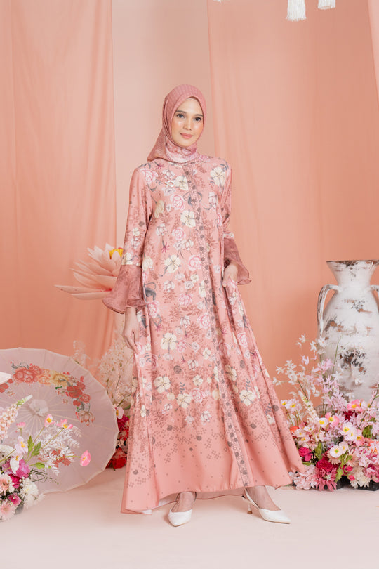 Dayana Dress Pecan Peach