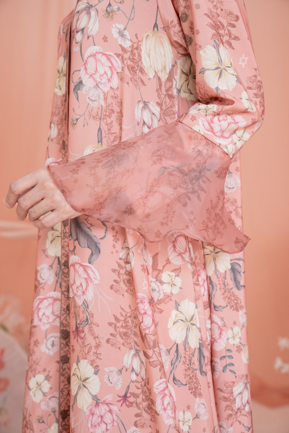 Dayana Dress & Scarf Set Pecan Peach