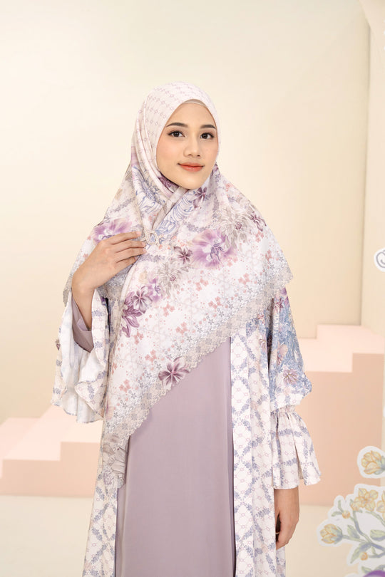 Ariana Scarf Syar'i Silky Grape - Wearing Klamby