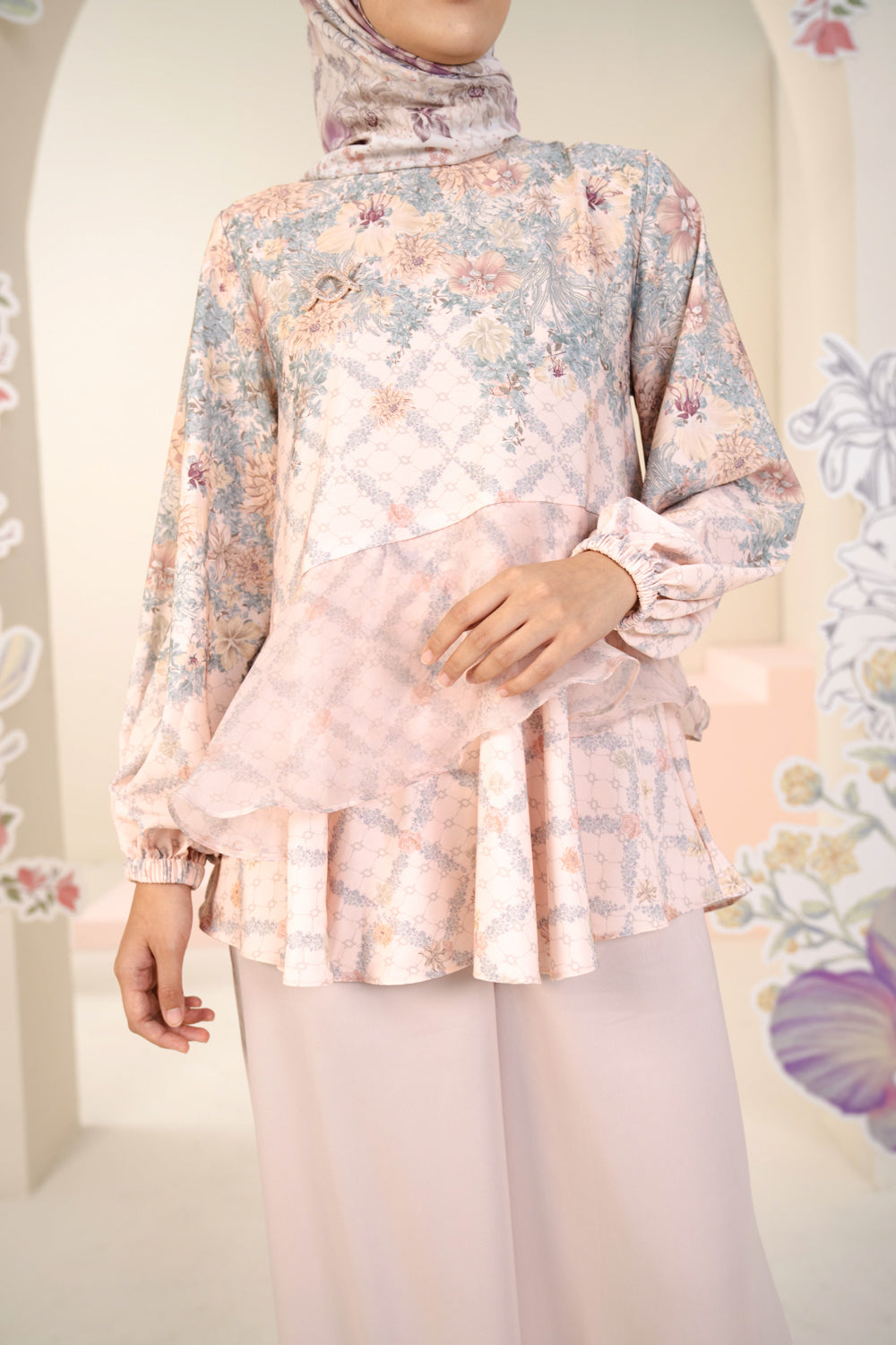 Anniversary Treats Ariana Blouse Aqua Lullaby