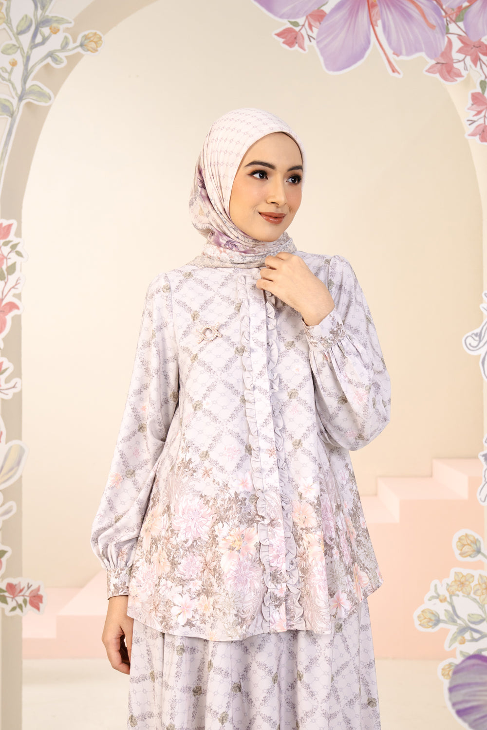 Ariana Shirt & Skirt Set Moon Silver