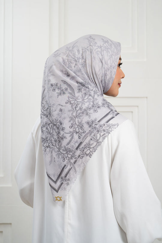 Ruby Scarf White Marble