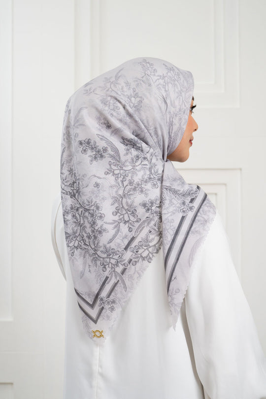 Ruby Scarf White Marble