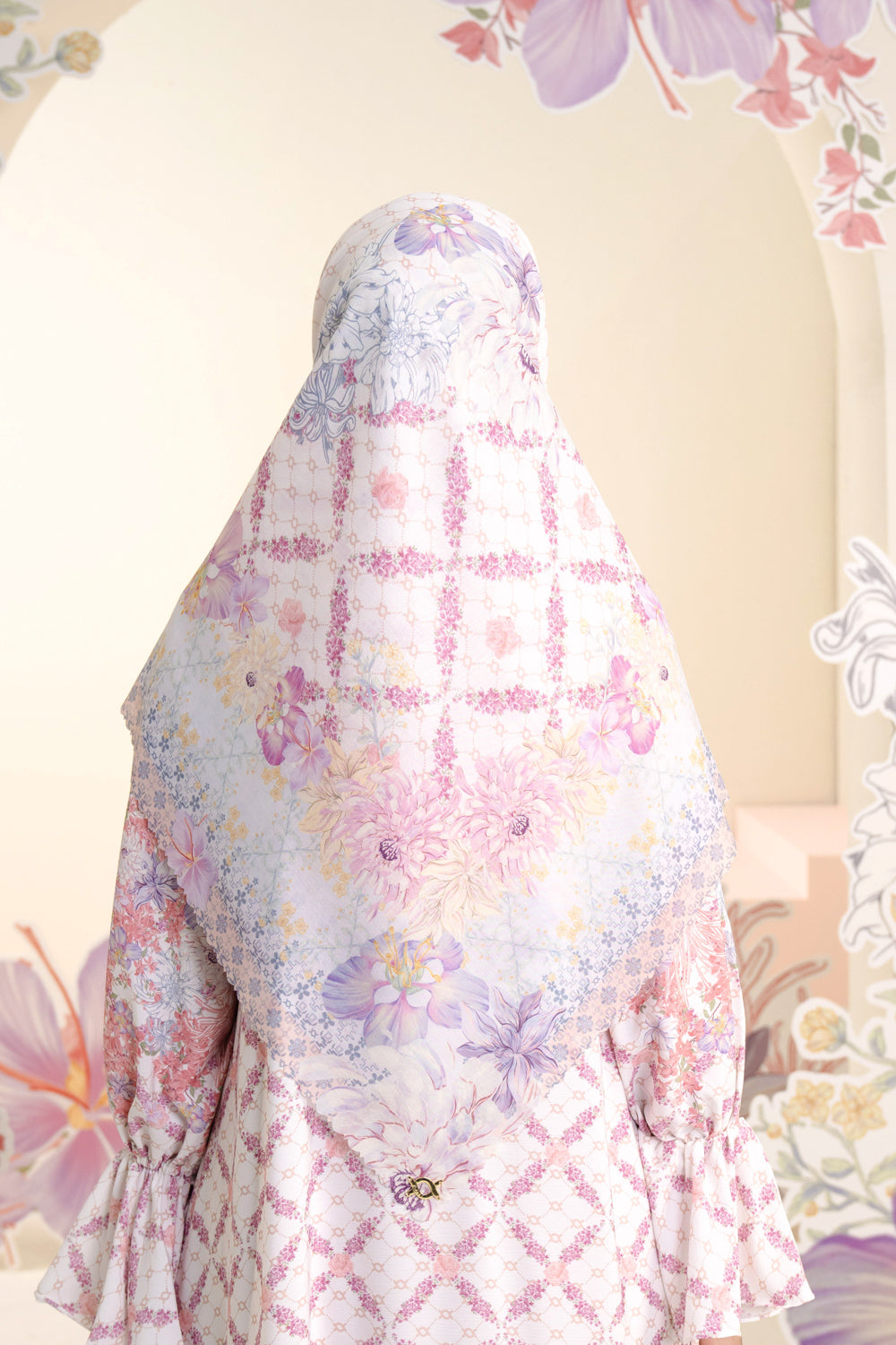 Ariana Scarf Syar'i Orchid Swan