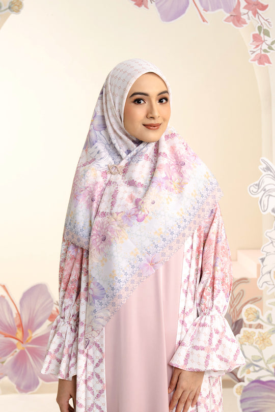 Ariana Scarf Syar'i Orchid Swan - Wearing Klamby