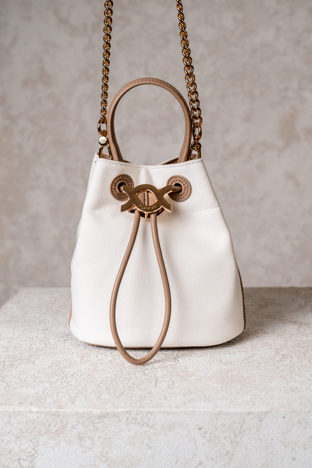 Ava Bucket Bag Medium Sandstone Taupe