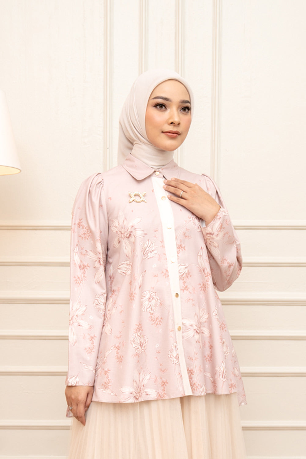 Magnolia Shirt Rose Cloud