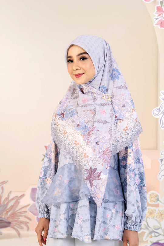 Ariana Scarf Syar'i Silvered Grace - Wearing Klamby