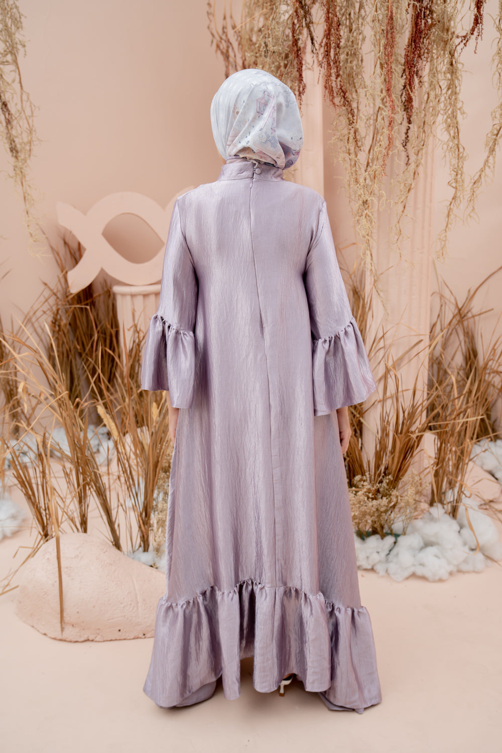 Asteria Dress Heather - Wearing Klamby