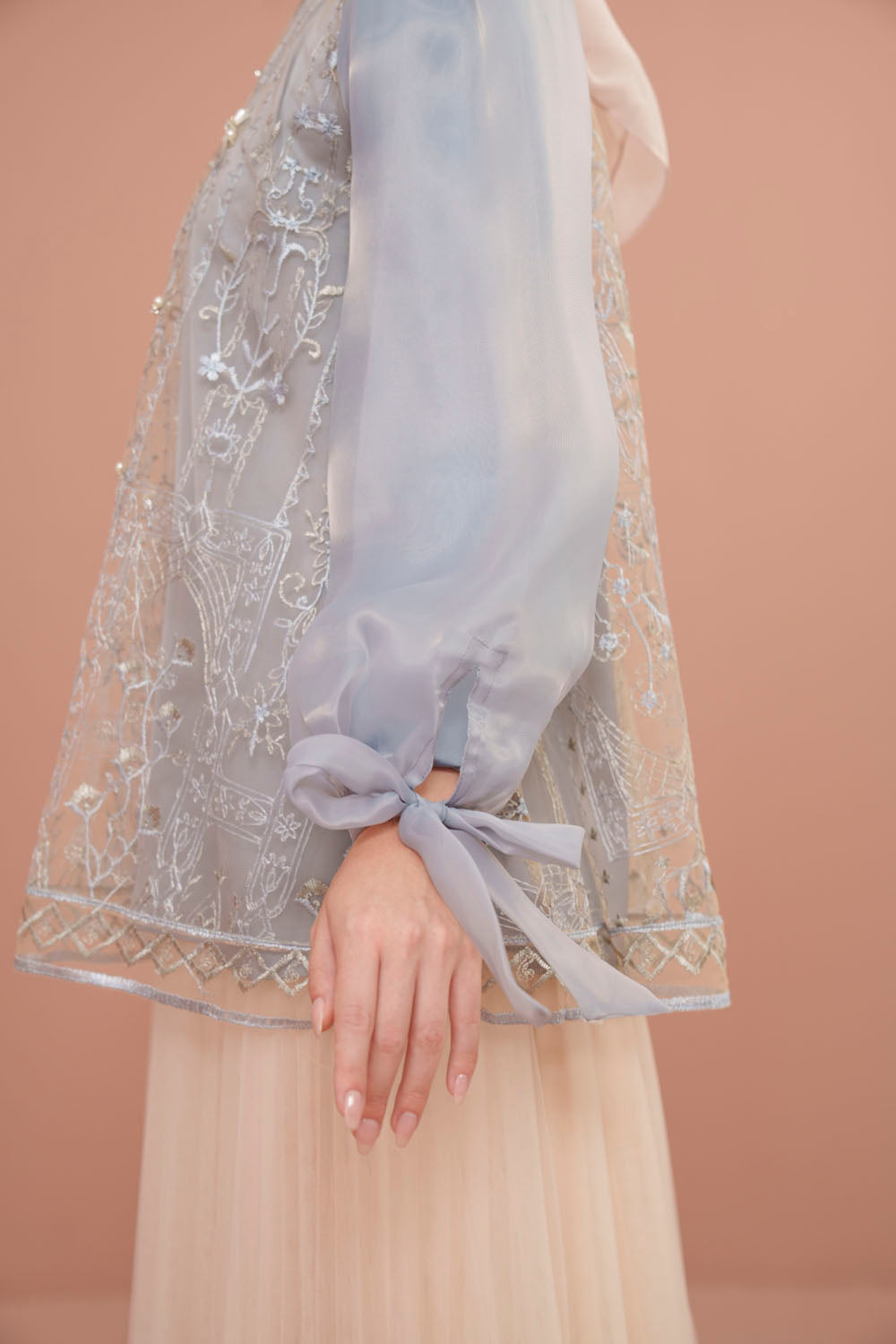 Lea Blouse Set (Minor)  Stone Blue