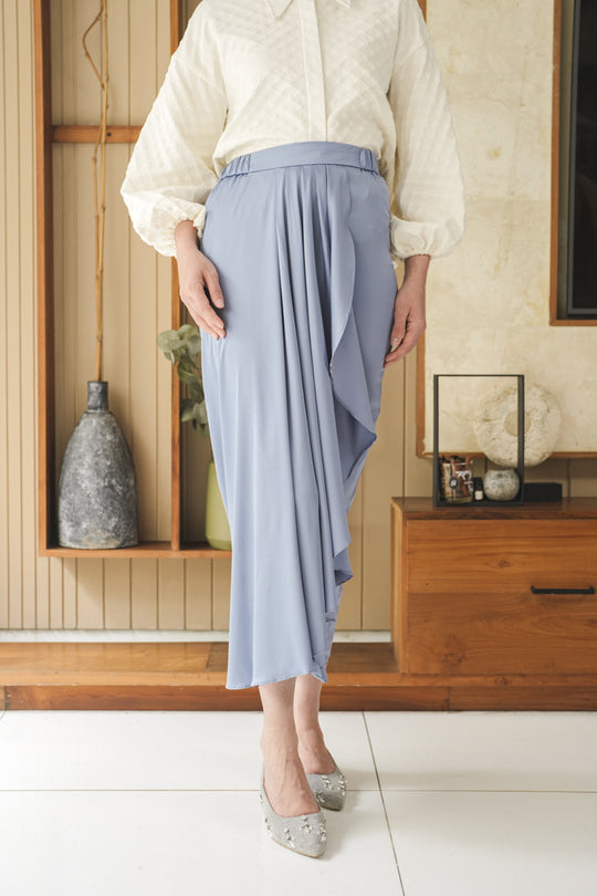 Shala Skirt Silk Blue