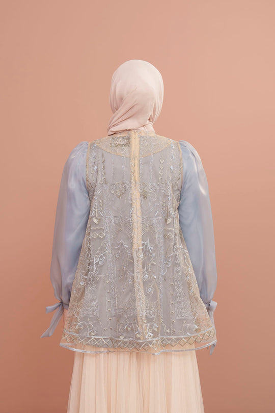 Lea Blouse Set (Minor)  Stone Blue