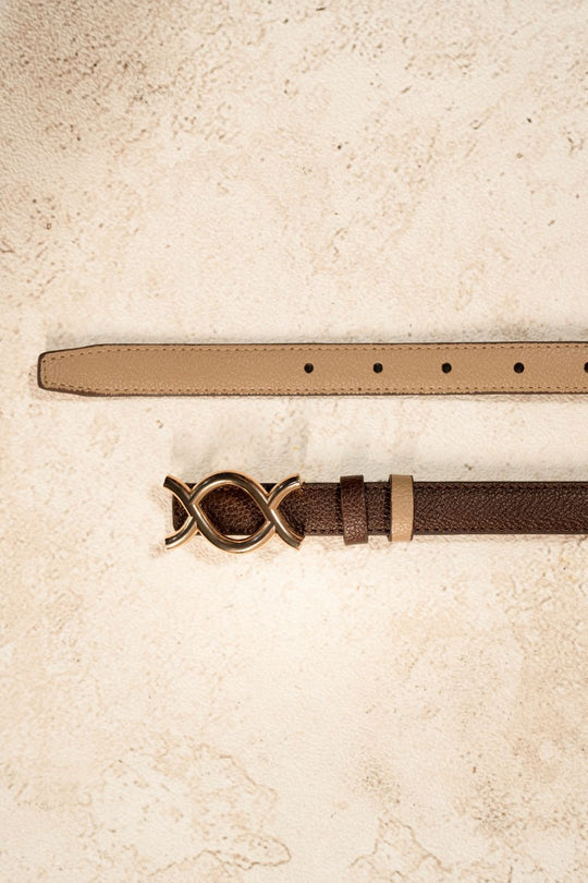 Monogram Mini Belt Taupe-Siena