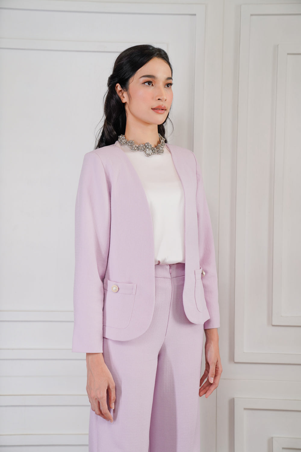 Esme Blazer (Minor) Dewberry - Wearing Klamby