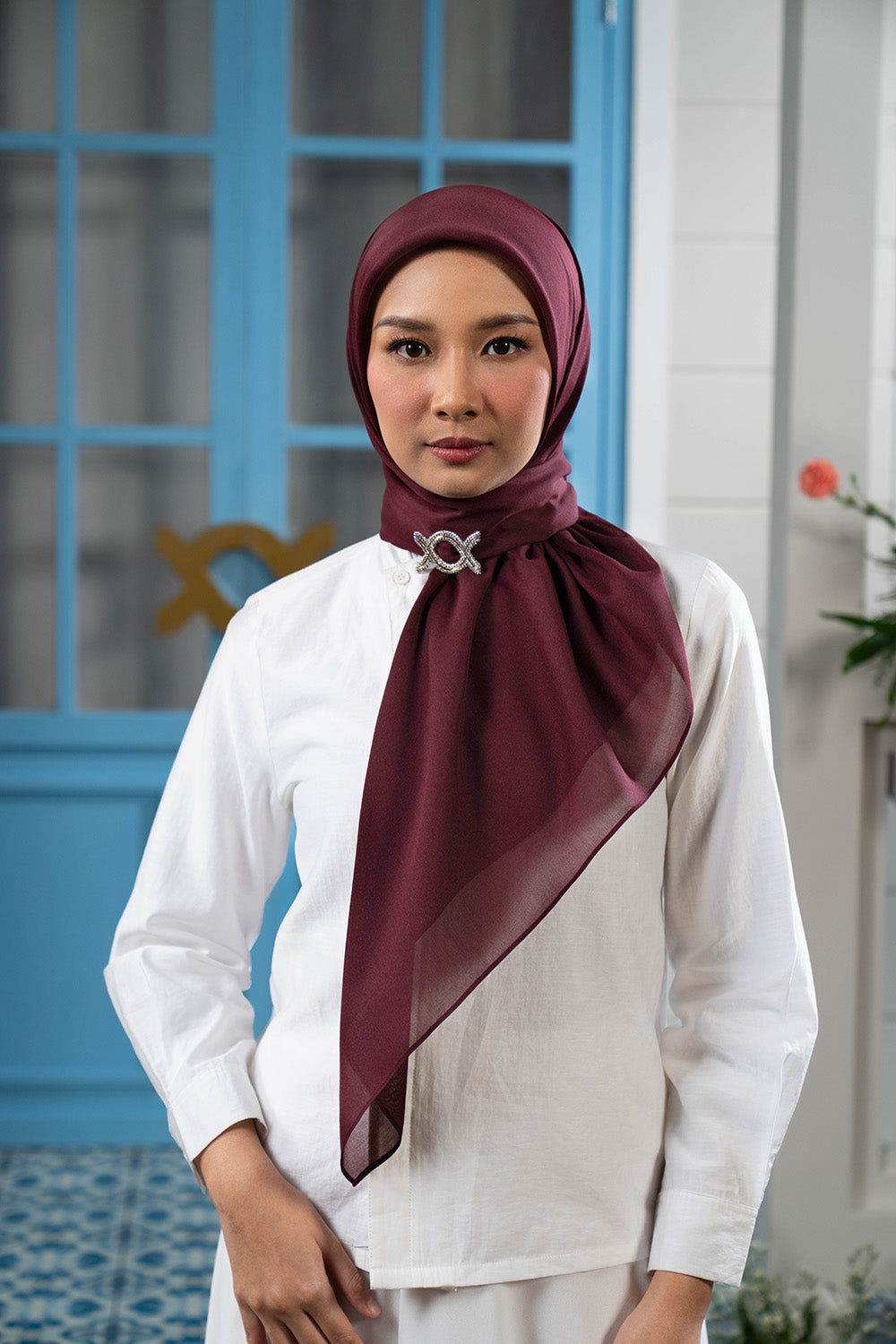 Nura Scarf Rougewood