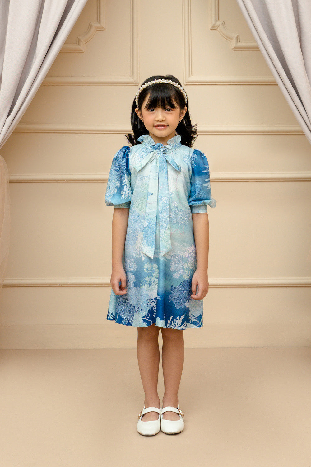 Halmahera Dress (Minor) Girl Aquifer - Wearing Klamby