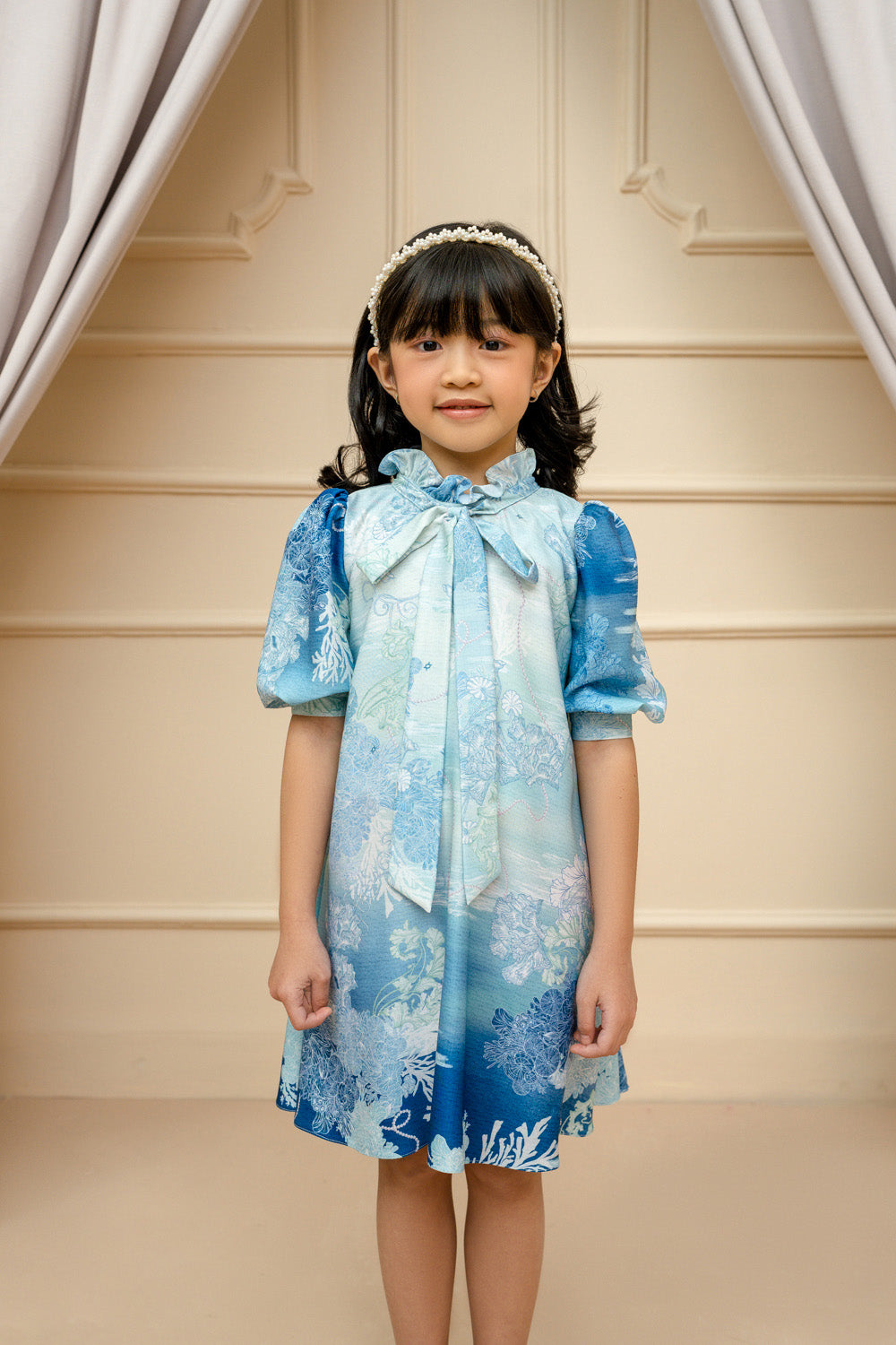 Halmahera Dress (Minor) Girl Aquifer - Wearing Klamby