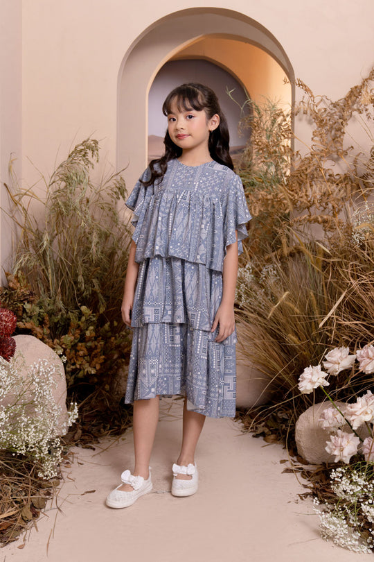 Pre Order - Senggala Dress Girl Odyssey Blue