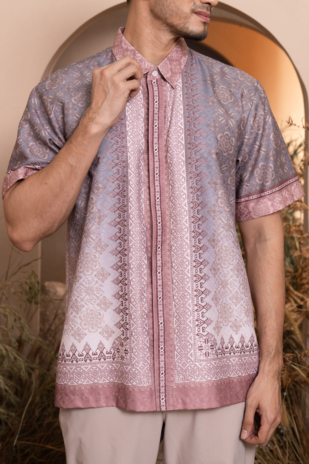 Medinela Shirt Men (Minor) Pink Scallop