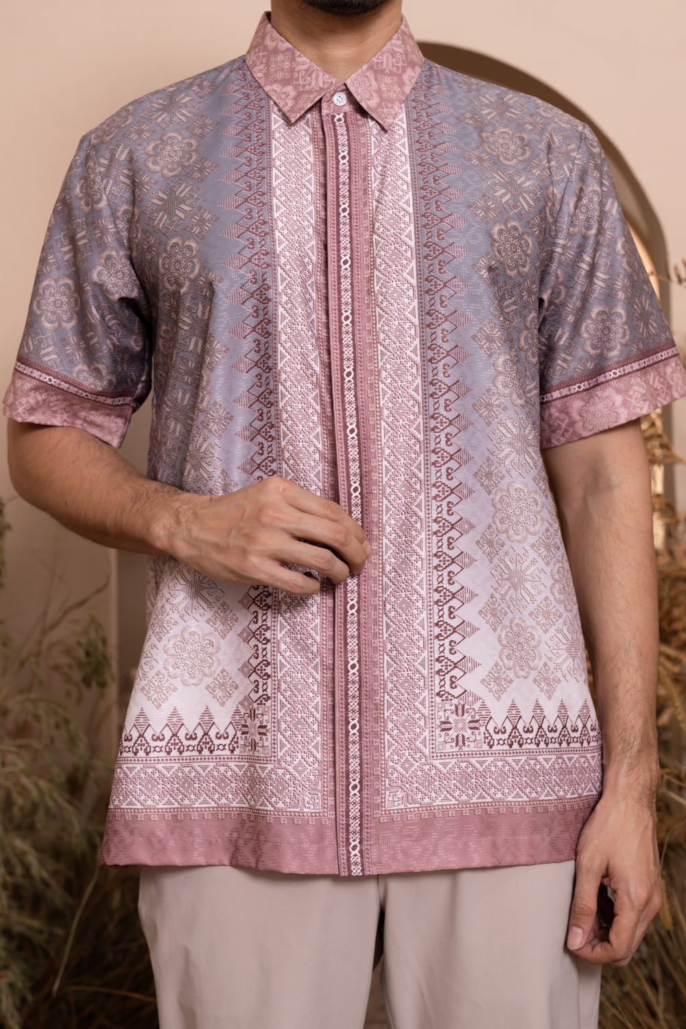 Medinela Shirt Men (Minor) Pink Scallop