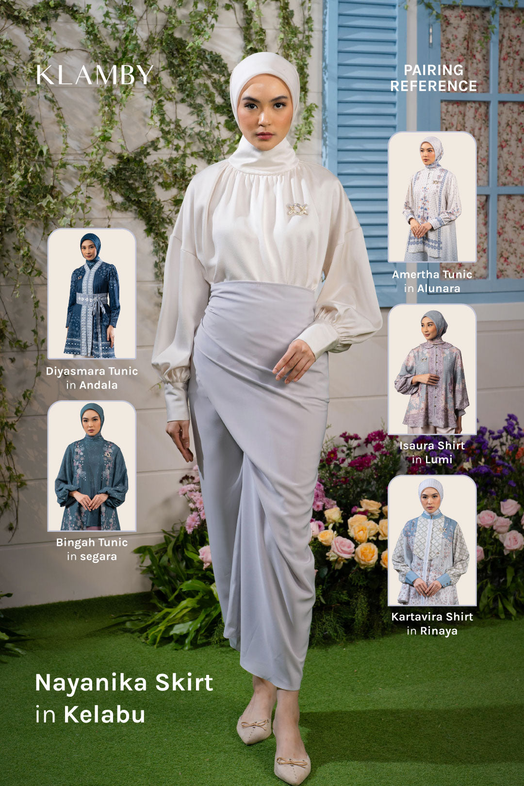 Nayanika Skirt Kelabu