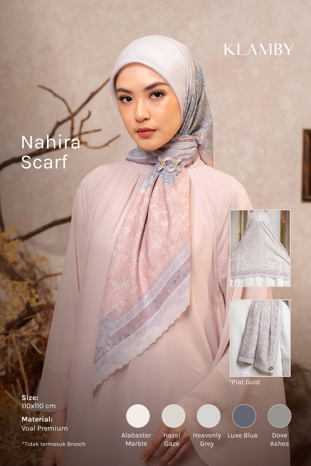 Nahira Scarf Dove Ashes