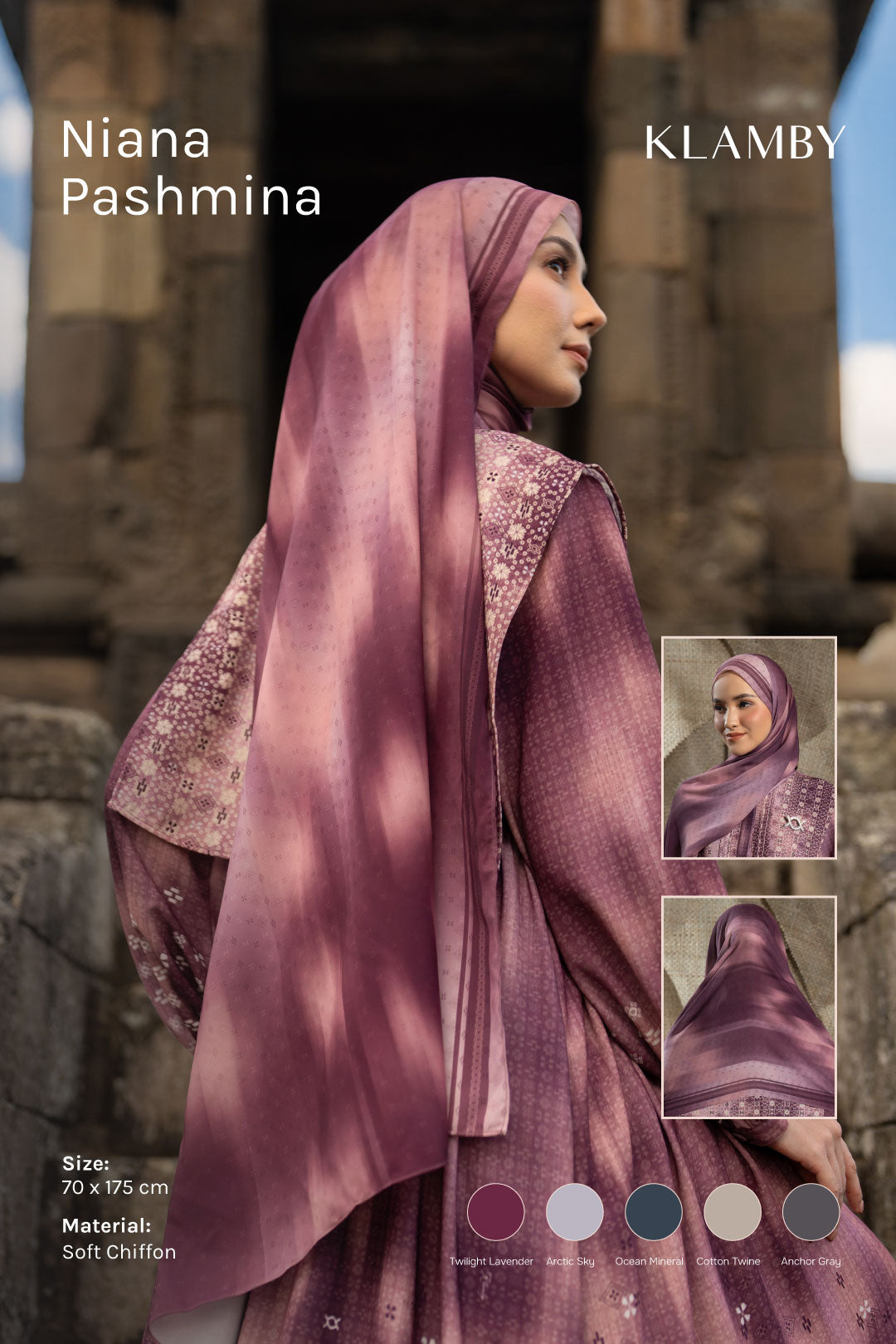 Niana Pashmina Arctic Sky