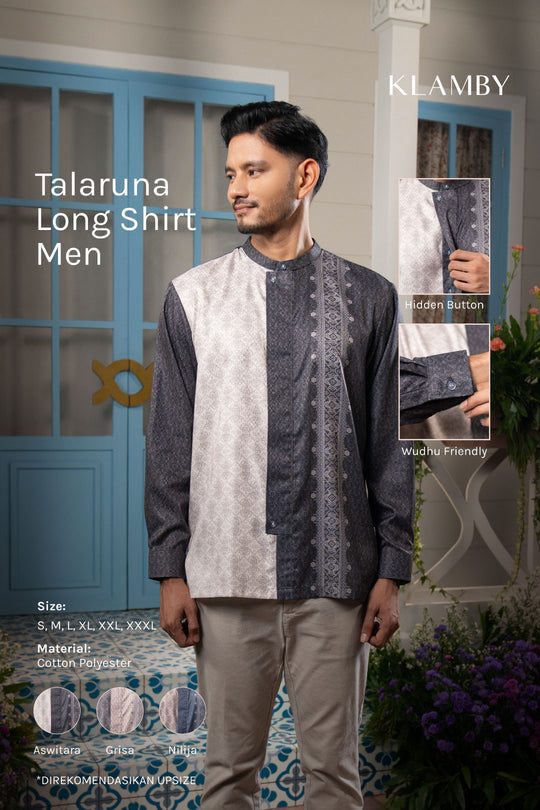Talaruna Long Shirt Men Grisa
