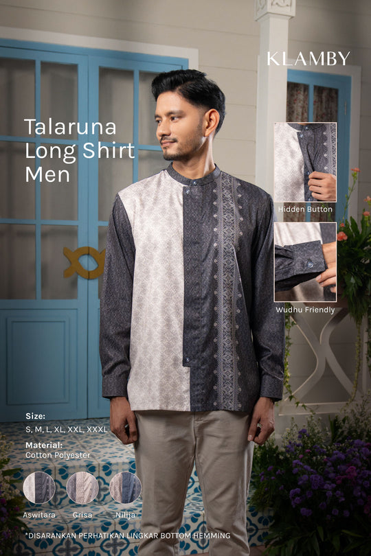 Talaruna Long Shirt Men Grisa