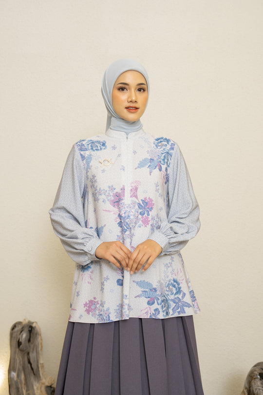 Aletha Blouse Serene Sky