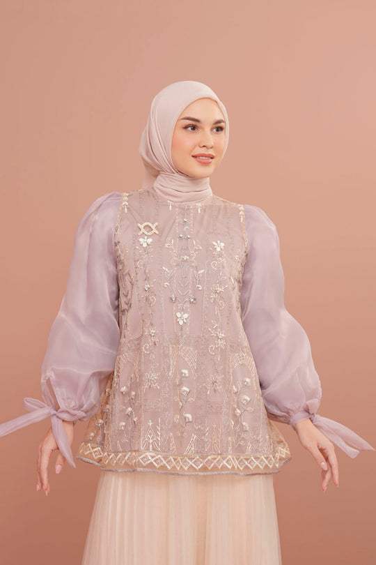 Lea Blouse Set Lavender