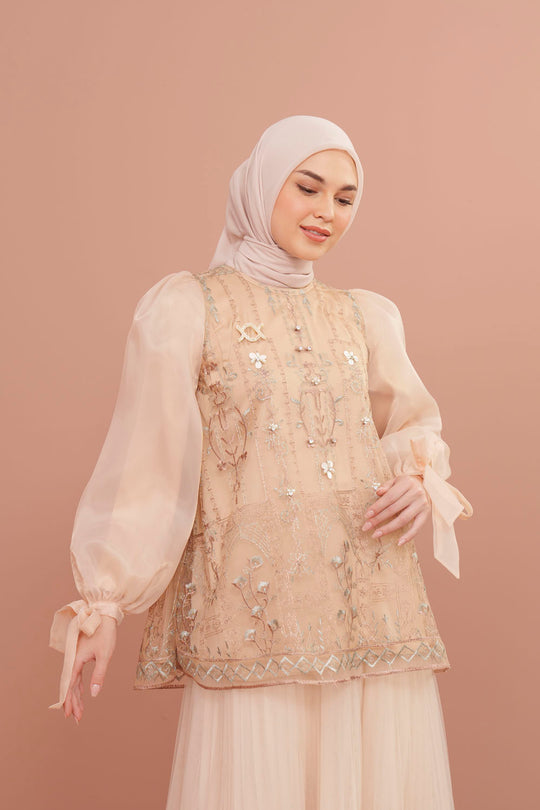 Lea Blouse Set Sand Brown