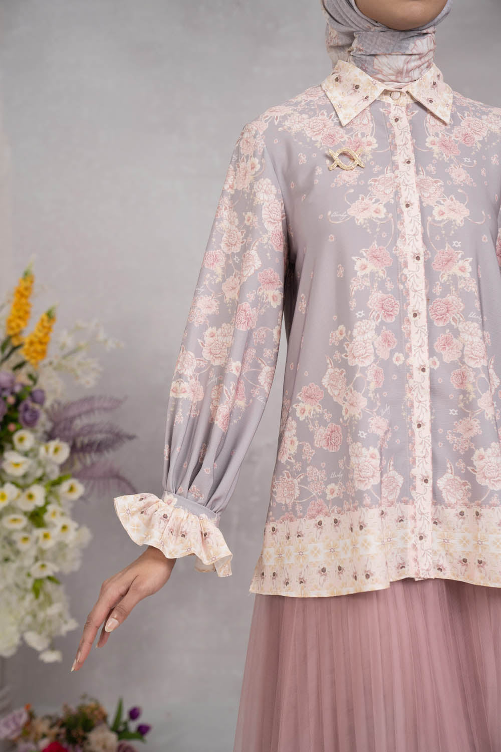 (Early Booking) Marjorie Shirt Heather Blush