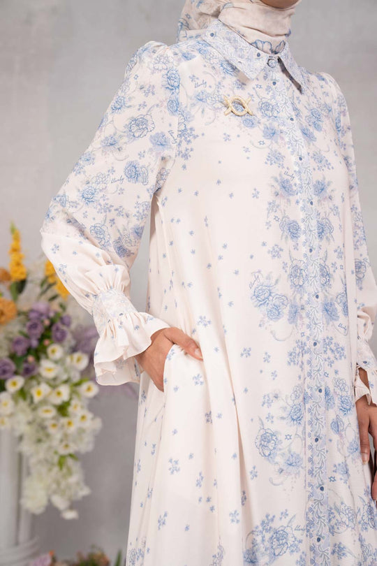 (Early Booking) Marjorie Dress Sky Mist