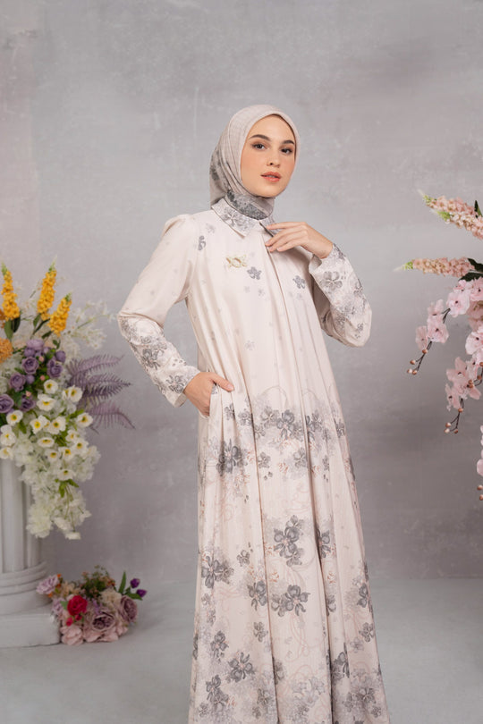 Lathika Dress Creamy Dust