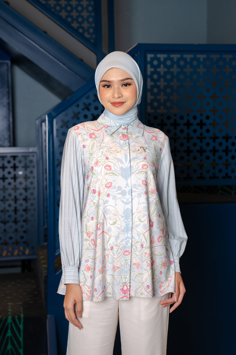 Nirmala Shirt Aqua Breeze