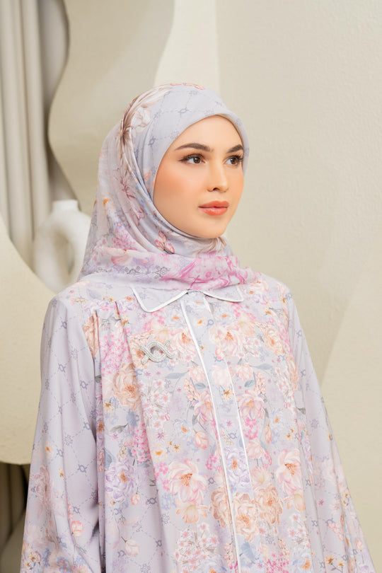 Sikka Blouse & Scarf Set Misty Snow