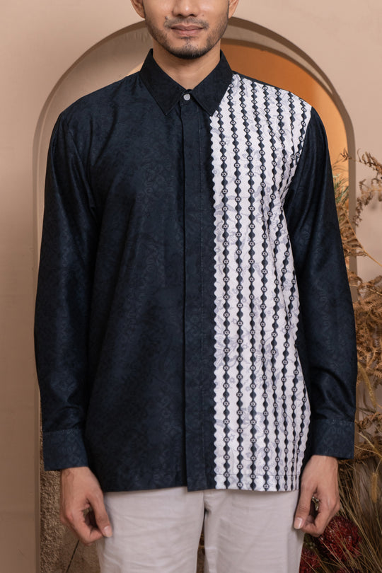 Semantik Long Shirt Men Raven Light