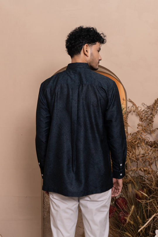 Semantik Long Shirt Men Raven Light