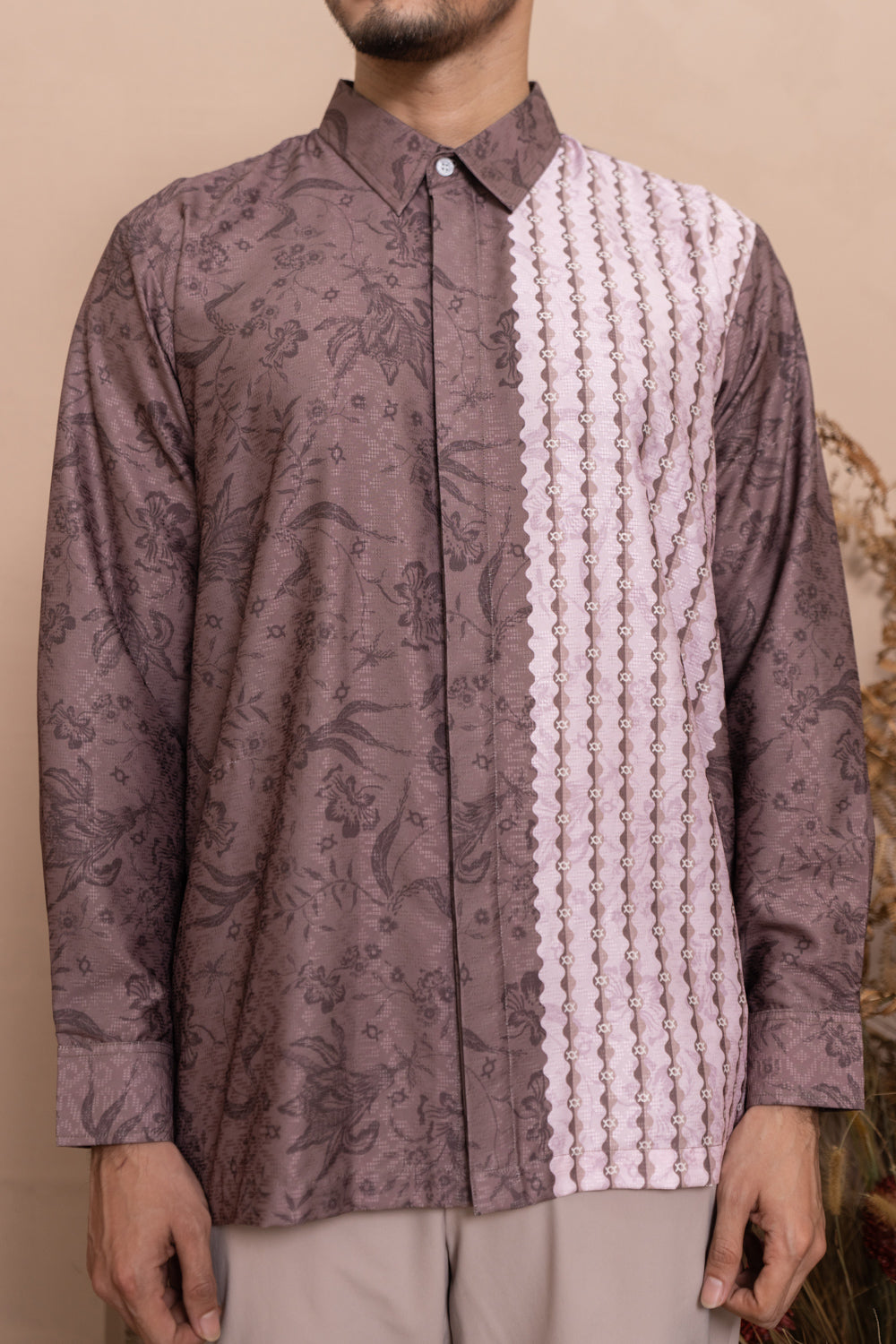 Semantik Long Shirt Men Antique Shell