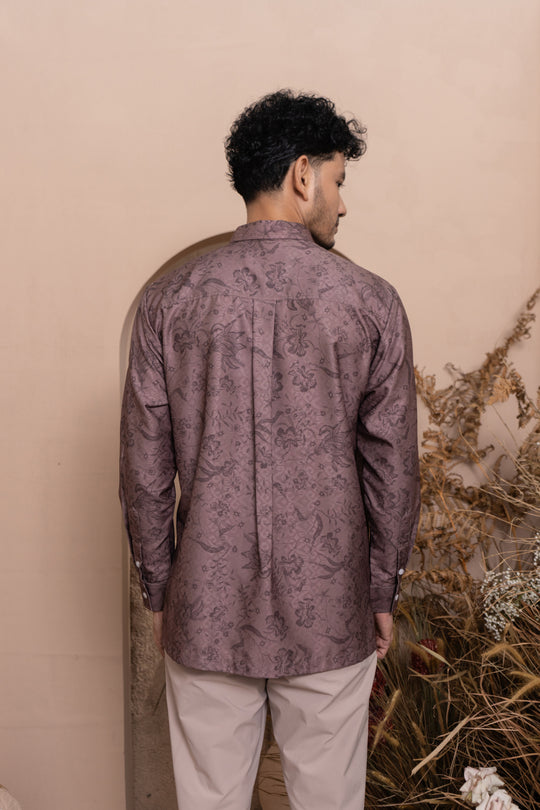 Semantik Long Shirt Men Antique Shell