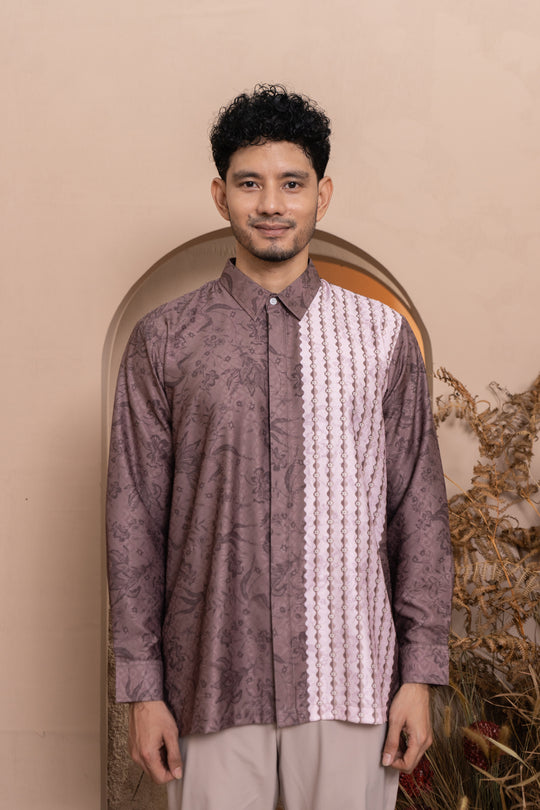 Semantik Long Shirt Men Antique Shell