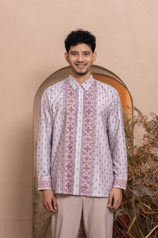 Pre Order - Kalola Long Shirt Men Peach Whip