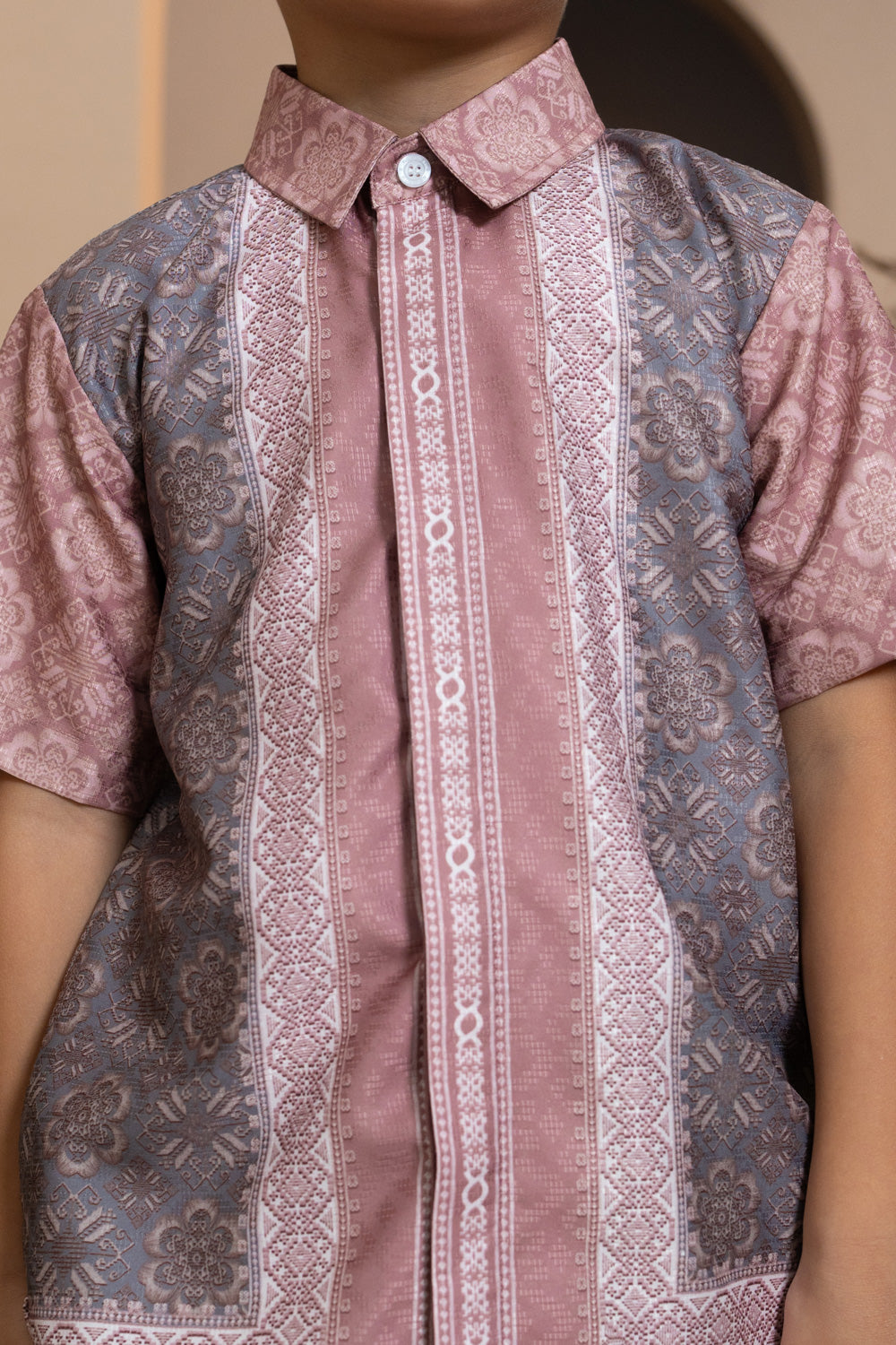 Pre Order - Medinela Shirt Boy Pink Scallop