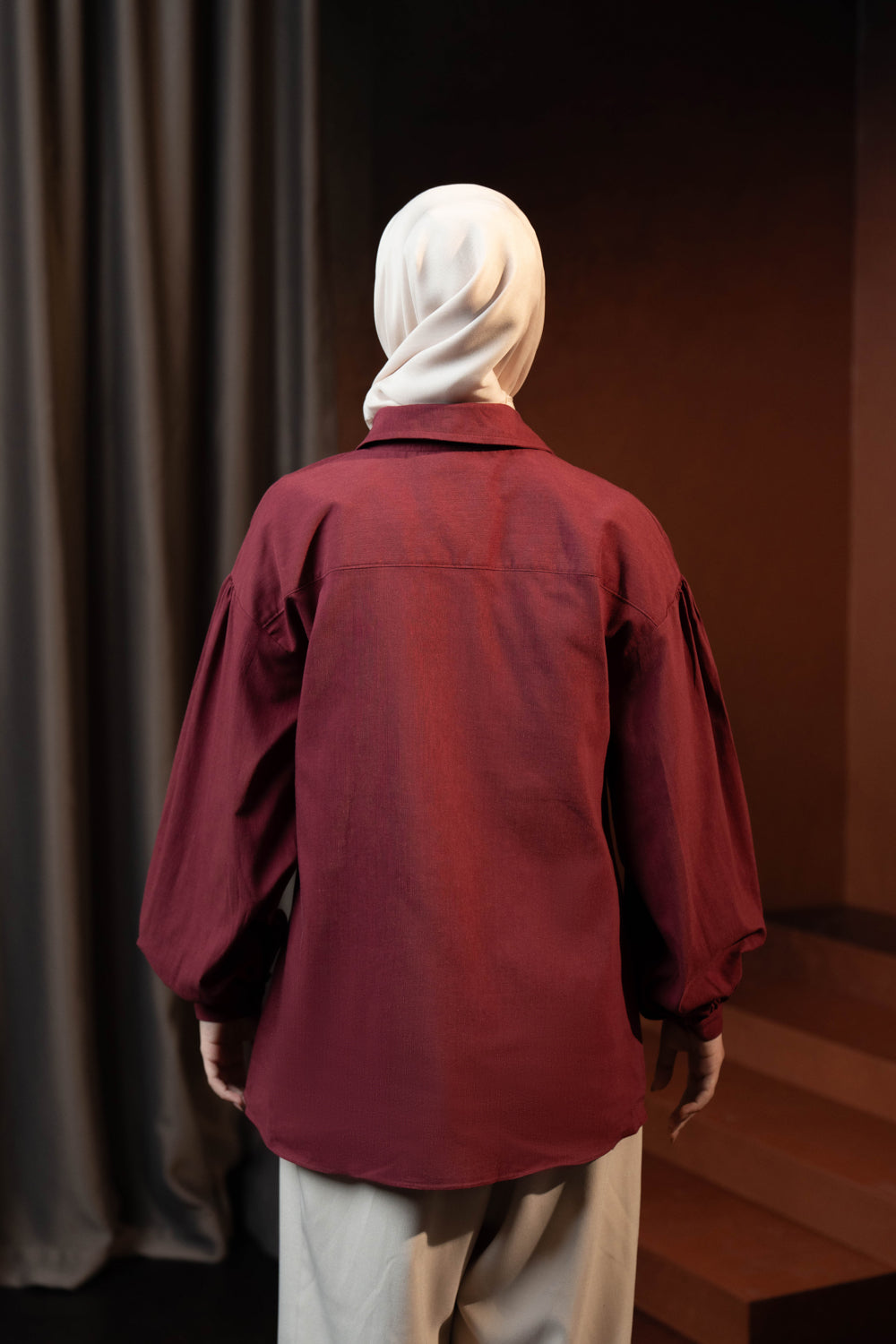Aralia Shirt (Minor) Red Plum