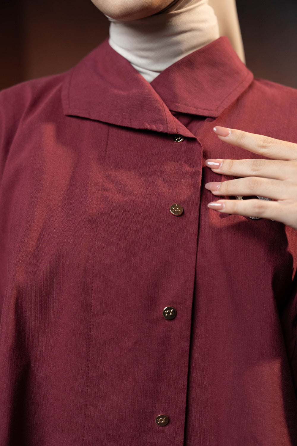 Aralia Shirt (Minor) Red Plum