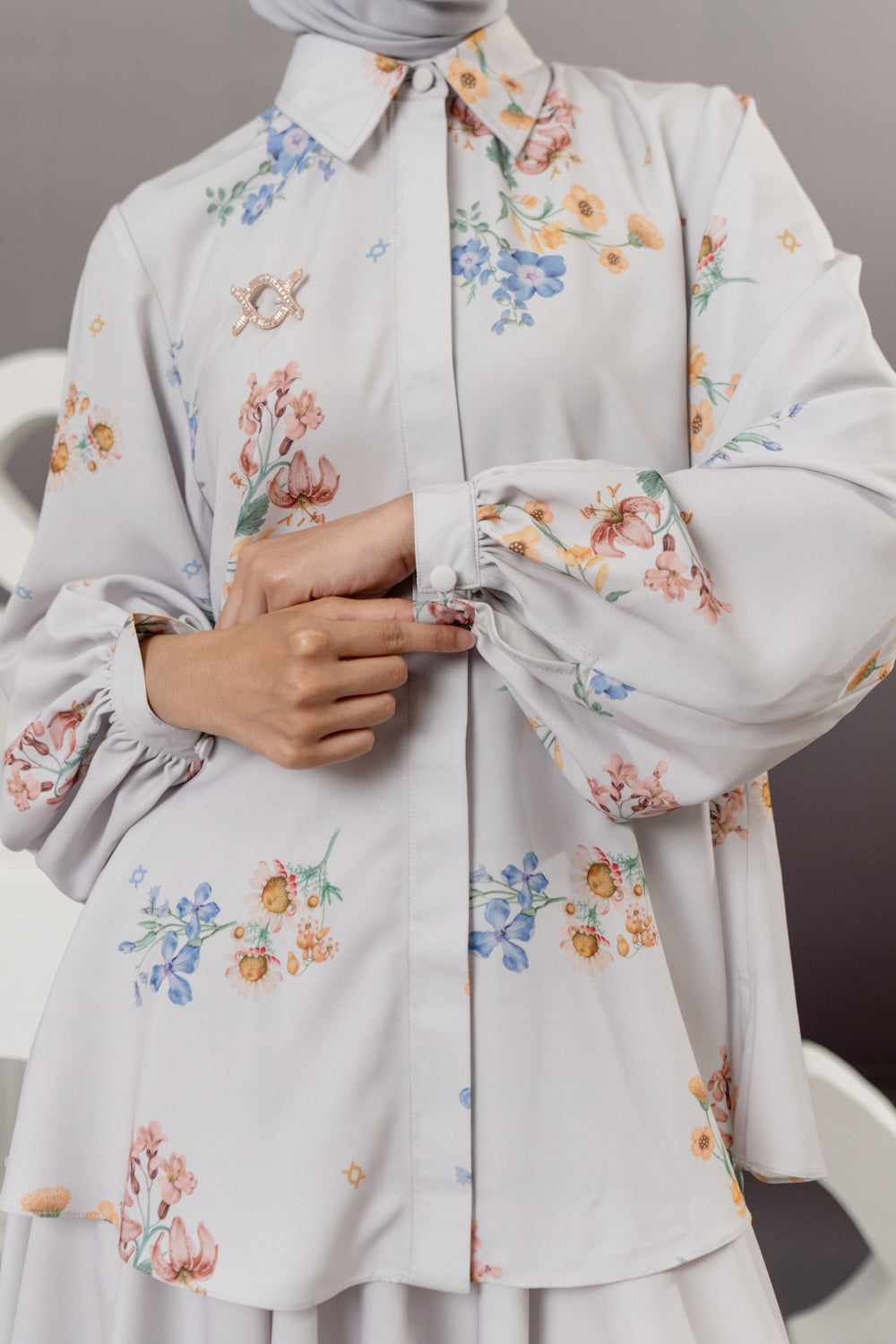 Jolie Shirt Silver Mist