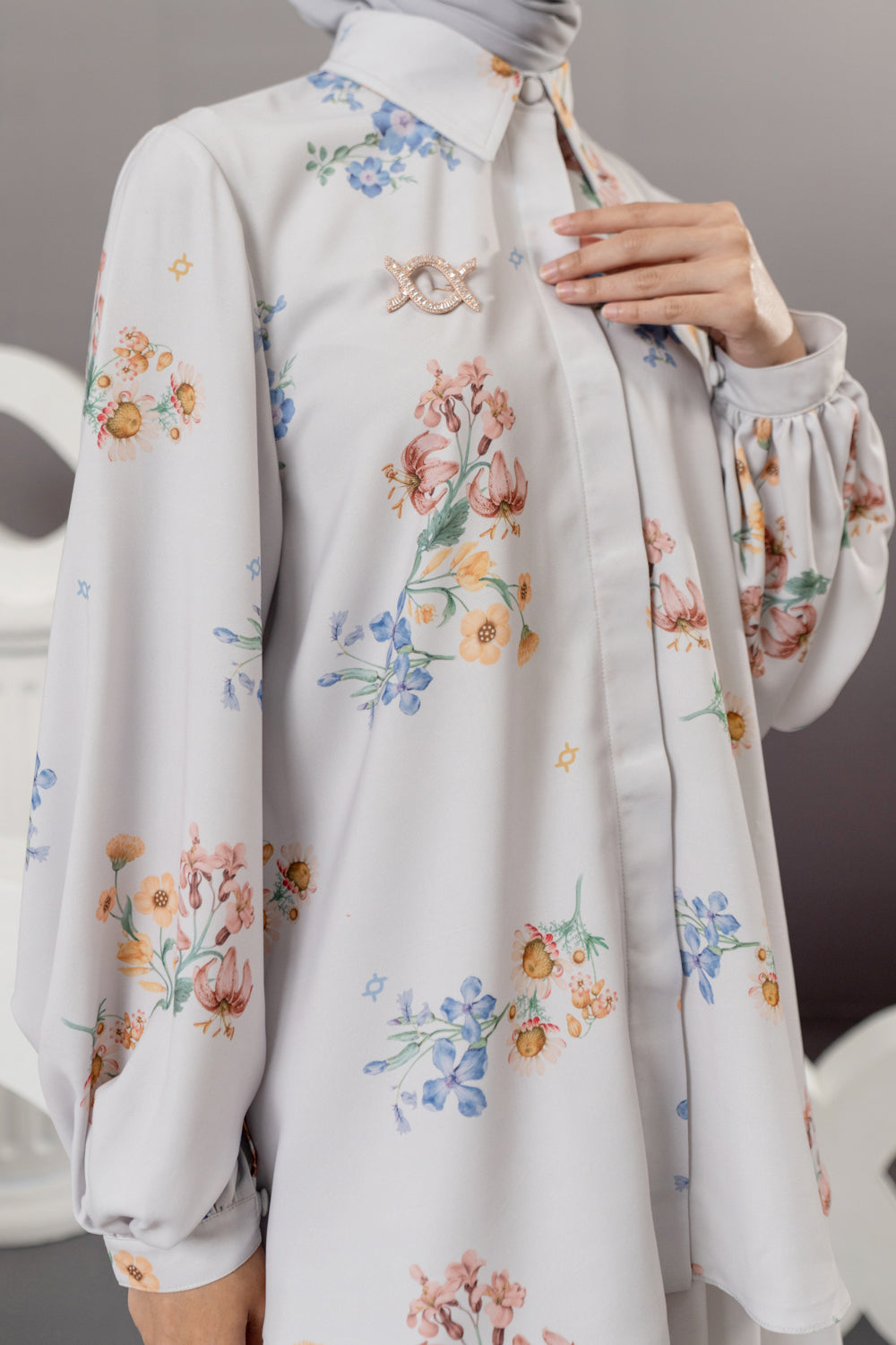 Jolie Shirt Silver Mist