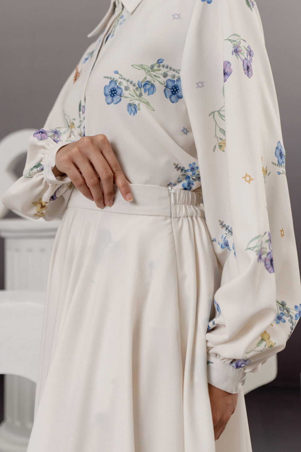 Jolie Skirt Dove Chalk