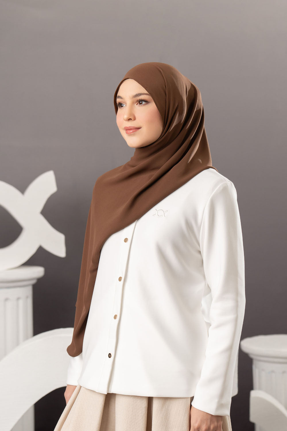 Naya Pashmina Coffee Drizzle